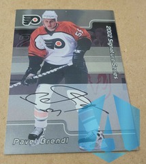 2002 Signatures Series Auto Pavel Brendl #220 In The Game Philadephia Flyers